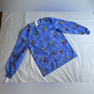 Simply Basic NWOTG scrub top (jacket) / dancing frogs/ small